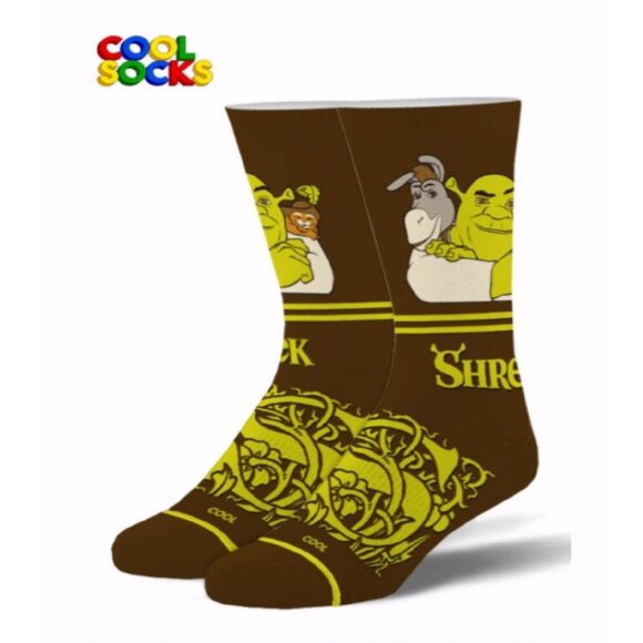 Shrek the Ogre and Donkey Athletic Crew Socks NEW Fast Ship - Picture 1 of 3